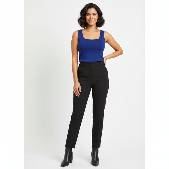 St John Blue Knit Sleeveless Woven Tank Top M - Picture 7 of 7